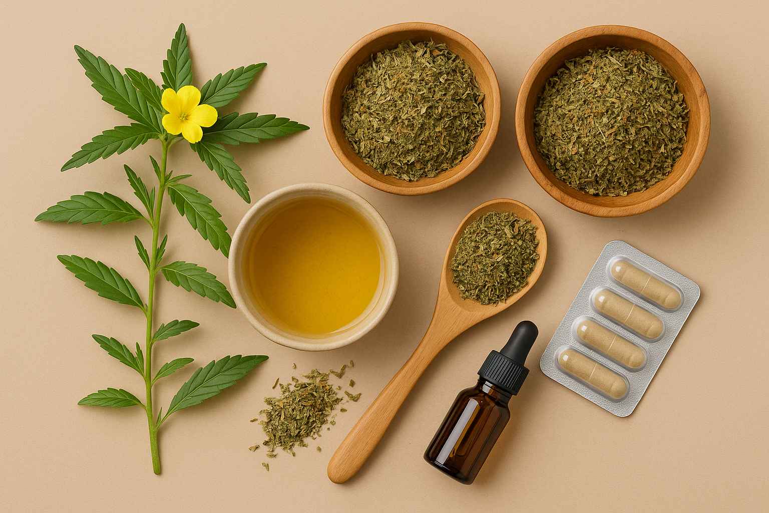 damiana turnera diffusa cha capsulas extrato beneficios