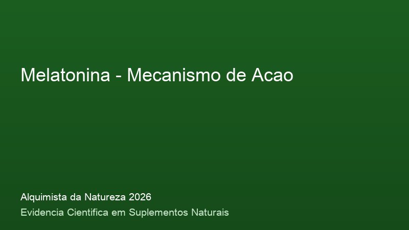Melatonina: Guia Definitivo com Base Cientifica 2026 Mecanismo de acao do Melatonina: como funciona no corpo humano - infografico cientifico 2026