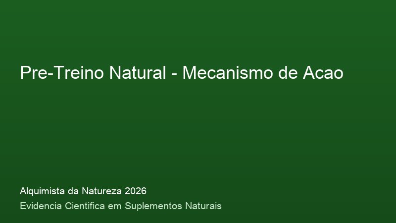 Pre-Treino Natural: Guia Definitivo com Base Cientifica 2026 Mecanismo de acao do Pre-Treino Natural: como funciona no corpo humano - infografico cientifico 2026