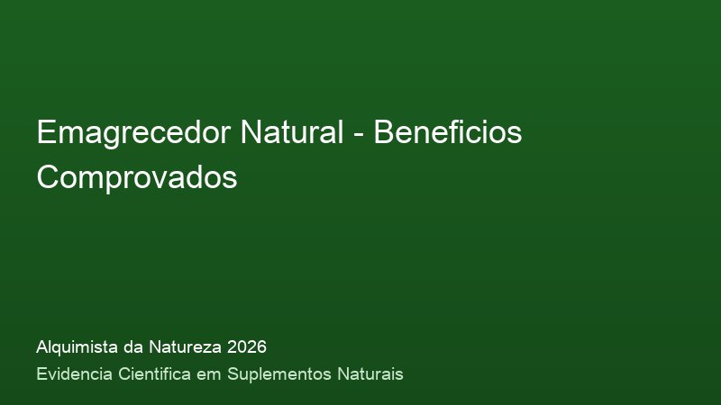 Emagrecedor Natural: Guia Definitivo com Base Cientifica 2026 Beneficios do Emagrecedor Natural: resultados clinicos comprovados em 2026