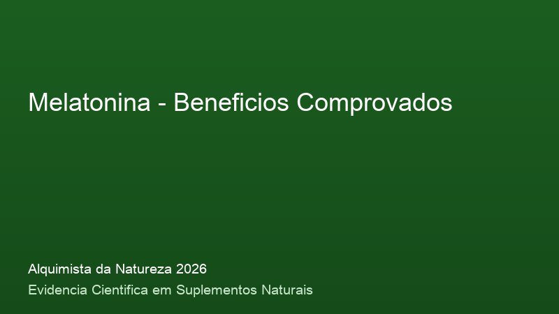 Melatonina: Guia Definitivo com Base Cientifica 2026 Beneficios do Melatonina: resultados clinicos comprovados em 2026