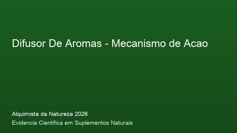 Mecanismo de acao do Difusor De Aromas: como funciona no corpo humano - infografico cientifico 2026