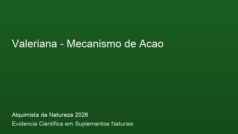 Mecanismo de acao do Valeriana: como funciona no corpo humano - infografico cientifico 2026