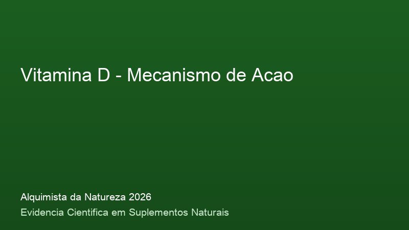 Vitamina D: Guia Definitivo com Base Cientifica 2026 Mecanismo de acao do Vitamina D: como funciona no corpo humano - infografico cientifico 2026
